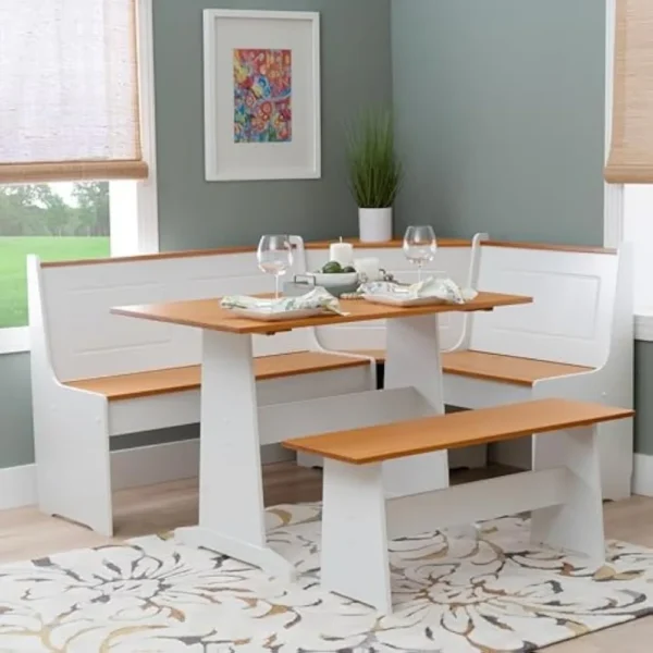 Kitchen Set, White, Five Piece Kitchen Dinings, Dining Room Sets